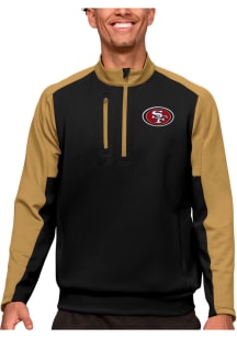 Antigua San Francisco 49ers Mens Black Team Long Sleeve 1/4 Zip Pullover