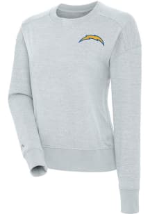 Antigua Los Angeles Chargers Womens Grey Forward Crew Sweatshirt
