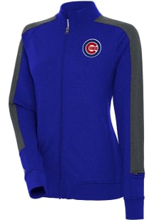 Antigua Chicago Cubs Womens Blue Strike Light Weight Jacket