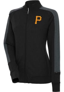 Antigua Pittsburgh Pirates Womens Black Strike Light Weight Jacket
