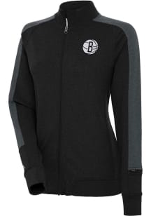 Antigua Brooklyn Nets Womens Black Strike Light Weight Jacket