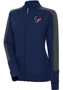 Antigua Houston Texans Womens Navy Blue Strike Light Weight Jacket