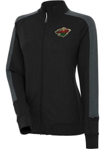 Antigua Minnesota Wild Womens Black Strike Light Weight Jacket