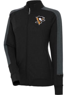 Antigua Pittsburgh Penguins Womens Black Strike Light Weight Jacket