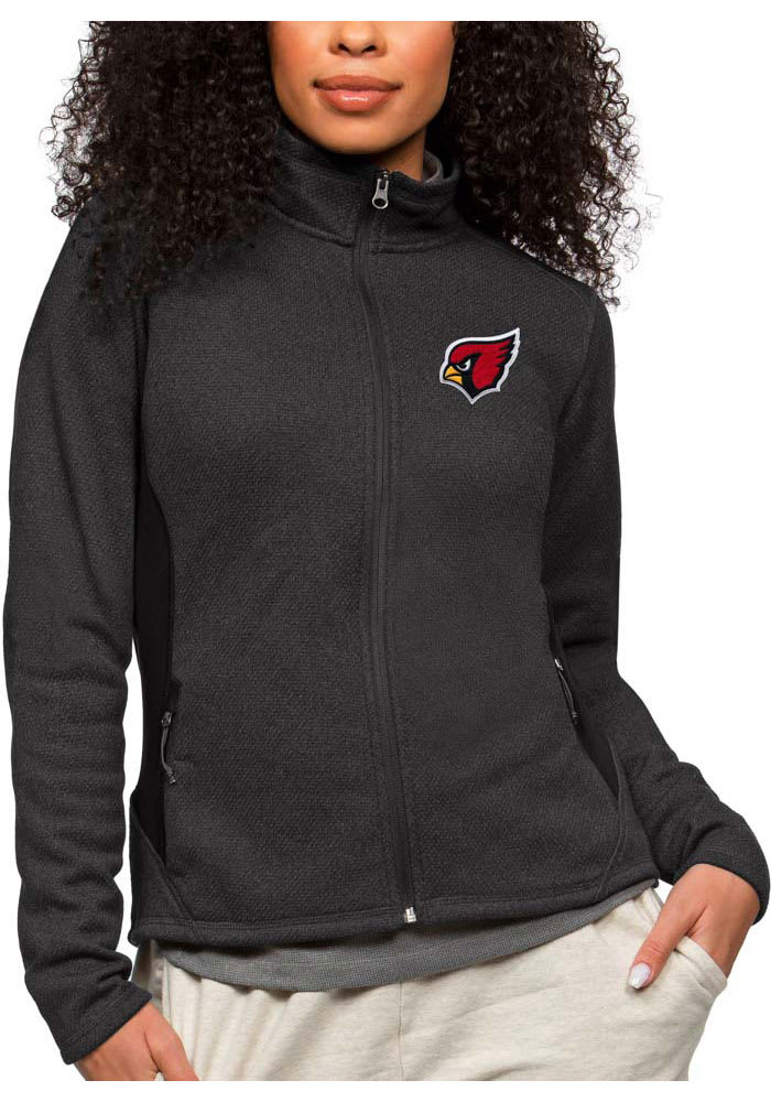 Antigua Arizona Cardinals Womens Black Course Long Sleeve Full Zip Jacket
