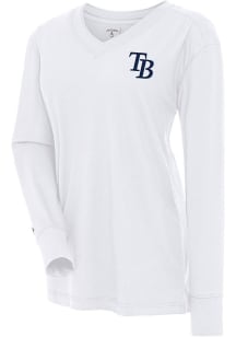 Antigua Tampa Bay Rays Womens White Symbolic LS Tee