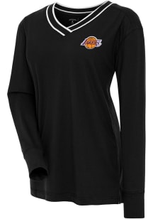 Antigua Los Angeles Lakers Womens Black Symbolic LS Tee