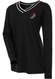 Antigua Portland Trail Blazers Womens Black Symbolic LS Tee