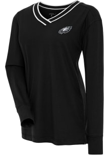 Antigua Philadelphia Eagles Womens Black Symbolic LS Tee