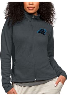 Antigua Carolina Panthers Womens Charcoal Course Light Weight Jacket
