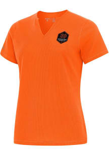Antigua Houston Dynamo Womens Orange Traveler Short Sleeve T-Shirt