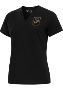 Antigua Los Angeles FC Womens Black Traveler Short Sleeve T-Shirt