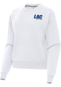 Antigua Los Angeles Chargers Womens White Chain Victory Crew Sweatshirt