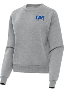 Antigua Los Angeles Chargers Womens Grey Chain Victory Crew Sweatshirt