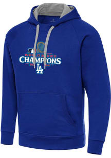 Antigua Los Angeles Dodgers Mens Blue 2024 World Series Champions Full Front Victory Long Sleeve H..
