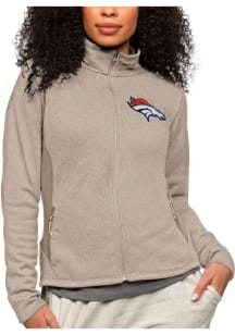 Antigua Denver Broncos Womens Oatmeal Course Light Weight Jacket
