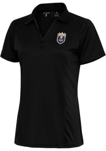 Antigua Seattle Reign FC Womens Black Tribute Short Sleeve Polo Shirt