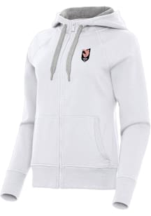 Antigua Angel City FC Womens White Victory Long Sleeve Full Zip Jacket