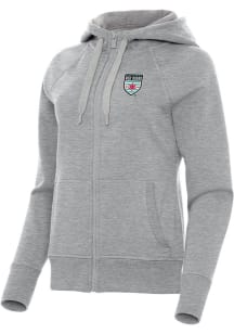 Antigua Chicago Red Stars Womens Grey Victory Long Sleeve Full Zip Jacket