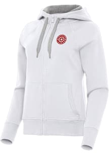 Antigua Portland Thorns FC Womens White Victory Long Sleeve Full Zip Jacket