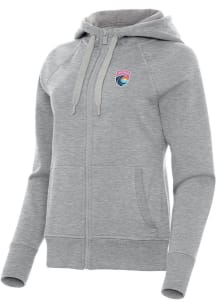 Antigua San Diego Wave FC Womens Grey Victory Long Sleeve Full Zip Jacket