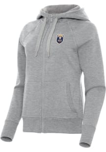 Antigua Seattle Reign FC Womens Grey Victory Long Sleeve Full Zip Jacket