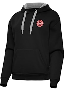 Antigua Portland Thorns FC Womens Black Victory Hooded Sweatshirt