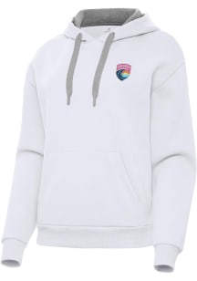 Antigua San Diego Wave FC Womens White Victory Hooded Sweatshirt