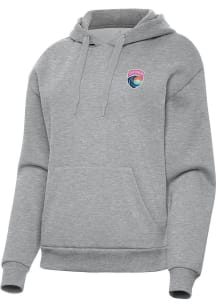 Antigua San Diego Wave FC Womens Grey Victory Hooded Sweatshirt