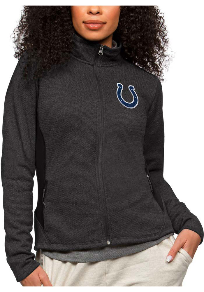 Antigua Indianapolis Colts Black Protect Long Sleeve Full Zip Jacket, Black, 100% POLYESTER, Size 3XL, Rally House