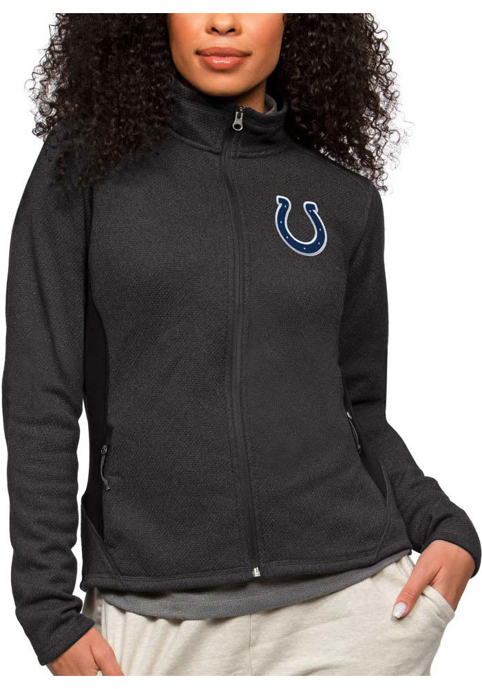 Antigua Indianapolis Colts Womens Black Course Long Sleeve Full Zip Jacket