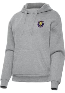 Antigua Utah Royals FC Womens Grey Victory Hooded Sweatshirt