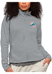 Antigua Miami Dolphins Womens Grey Course Light Weight Jacket