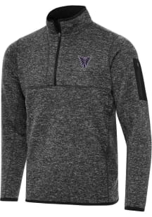 Antigua Golden State Valkyries Mens Black Fortune Long Sleeve Qtr Zip Fashion Pullover