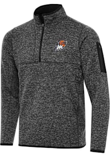 Antigua Phoenix Mercury Mens Black Fortune Long Sleeve Qtr Zip Fashion Pullover