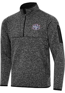 Antigua Washington Mystics Mens Black Fortune Long Sleeve Qtr Zip Fashion Pullover