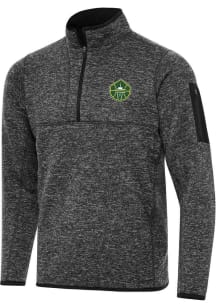 Antigua Seattle Storm Mens Black Fortune Big and Tall Qtr Zip