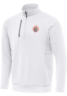 Antigua Connecticut Sun Mens White Generation Long Sleeve Qtr Zip Pullover