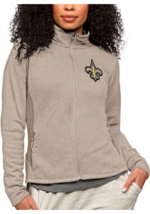 Antigua New Orleans Saints Womens Oatmeal Course Light Weight Jacket