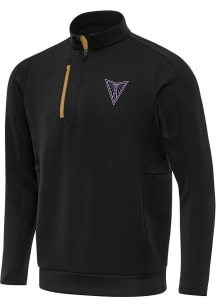 Antigua Golden State Valkyries Mens Black Generation Long Sleeve Qtr Zip Pullover