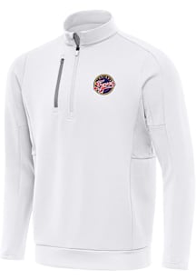 Antigua Indiana Fever Mens White Generation Long Sleeve Qtr Zip Pullover