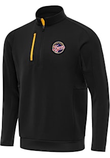Antigua Indiana Fever Mens Black Generation Long Sleeve Qtr Zip Pullover