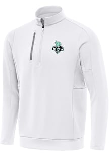 Antigua New York Liberty Mens White Generation Long Sleeve Qtr Zip Pullover