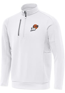 Antigua Phoenix Mercury Mens White Generation Long Sleeve Qtr Zip Pullover