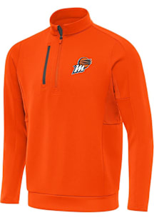 Antigua Phoenix Mercury Mens Orange Generation Long Sleeve Qtr Zip Pullover