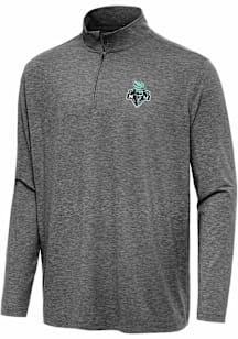 Antigua New York Liberty Mens Black Hunk Long Sleeve Qtr Zip Pullover
