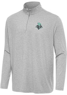 Antigua New York Liberty Mens Grey Hunk Long Sleeve Qtr Zip Pullover