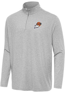 Antigua Phoenix Mercury Mens Grey Hunk Long Sleeve Qtr Zip Pullover
