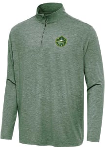 Antigua Seattle Storm Mens Green Hunk Long Sleeve Qtr Zip Pullover