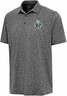 Antigua New York Liberty Mens Black Par 3 Short Sleeve Polo